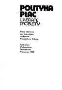 Cover of: Polityka płac: wybrane problemy : praca zbiorowa