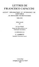 Lettres de Francesco Capaccini, agent diplomatique et internonce du Saint-Siège au Royaume Uni des Pays-Bas by Francesco Capaccini