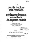 Cover of: Ductile fracture test methods | 