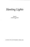 Cover of: Slanting lights: poems