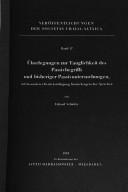 Cover of: Überlegungen zur Tauglichkeit des Passivbegriffs und bisheriger Passivuntersuchungen: mit besonderer Berücksichtigung finnisch-ugrischer Sprachen