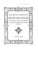 Cover of: Jean-Jacques by Maurice Cranston