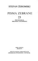 Cover of: Pisma zebrane by Stefan Żeromski