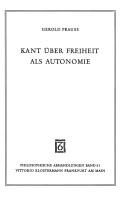 Cover of: Kant über Freiheit als Autonomie