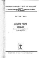 Cover of: Herero-Texte by Andreas Kukuri