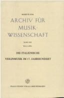 Cover of: Die italienische Violinmusik im 17. Jahrhundert