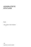 Cover of: Generatieve syntaxis: een inleiding aan de hand van artikelen