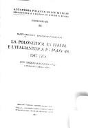 Cover of: La polonistica in Italia e l'italianistica in Polonia, 1945-1979