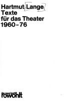 Cover of: Theaterstücke, 1960-72.