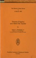 Cover of: Thomas d'Aquino and Albert his teacher by James A. Weisheipl