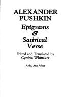 Cover of: Alexander Pushkin, epigrams & satirical verse