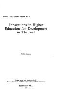 Cover of: Innovations in higher education for development in Thailand