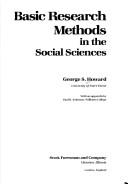 Cover of: Basic research methods in the social sciences