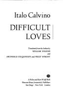 Cover of: Difficult loves