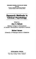 Research methods in clinical psychology