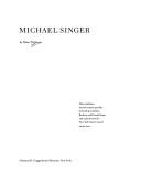 Cover of: Michael Singer by Diane Waldman