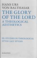 Cover of: Studies in theological style