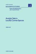 Analytic sets in locally convex spaces by Pierre Mazet