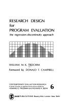 Cover of: Research design for program evaluation: the regression-discontinuity approach