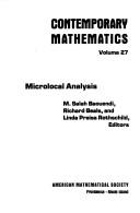 Cover of: Microlocal analysis