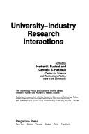Cover of: University-industry research interactions