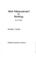 Cover of: Work measurement in banking