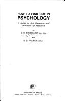 Cover of: How to find out in psychology: a guide to the literature and methods of research