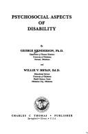 Cover of: Psychosocial aspects of disability by Henderson, George