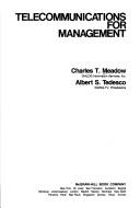 Cover of: Telecommunications for management