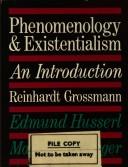 Cover of: Phenomenology and existentialism: an introduction
