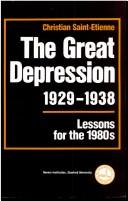 Cover of: The Great Depression, 1929-1938 by Christian Saint-Etienne