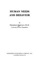 Cover of: Human needs and behavior