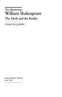 Cover of: The mysterious William Shakespeare: the myth and the reality