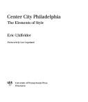 Cover of: Center city Philadelphia by Eric Uhlfelder, Eric Uhlfelder