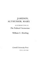 Cover of: Jameson, Althusser, Marx by William C. Dowling