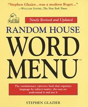 Cover of: Random House word menu by Stephen Glazier, Stephen Glazier