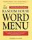 Cover of: Random House word menu