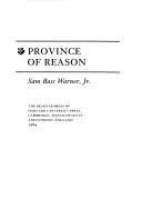 Cover of: Province of reason