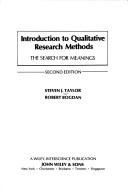 Cover of: Introduction to qualitative research methods by Steven J. Taylor