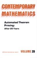 Cover of: Automated theorem proving: after 25 years