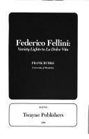 Cover of: Federico Fellini by Frank Burke