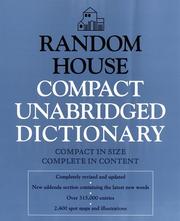 Cover of: Random House Compact Unabridged Dictionary: (Book only)