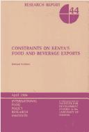 Cover of: Constraints on Kenya's food and beverage exports