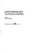Cover of: Contemporary Latvian poetry by edited by Inara Cedrins.