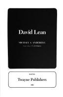 Cover of: David Lean by Michael A. Anderegg