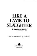Cover of: Like a lamb to slaughter
