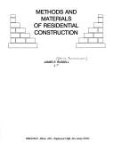 Cover of: Methods and materials of residential construction