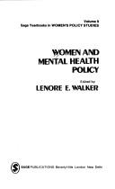 Women and mental health policy by Lenore E. Walker