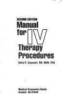 Cover of: Manual for IV therapy procedures