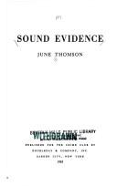 Cover of: Sound evidence